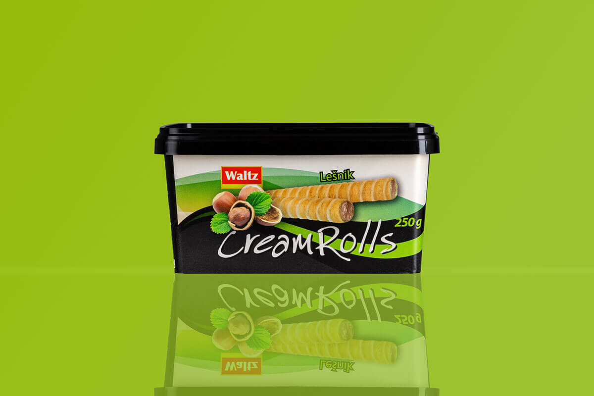 Cream rolls lješnjak